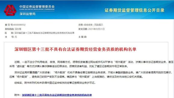  深圳证监局黑榜配资公司 _新宝配资_