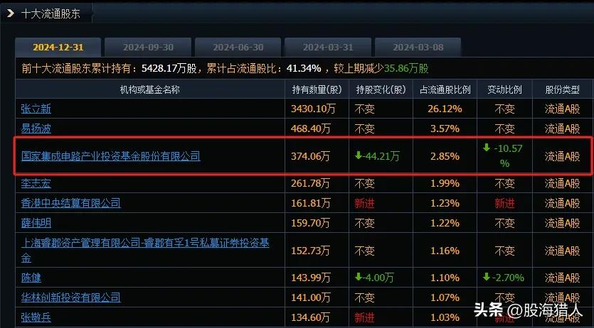 国家集成电路产业投资基金_国家集成电路产业投资基金有限公司_中芯国际投资持股情况